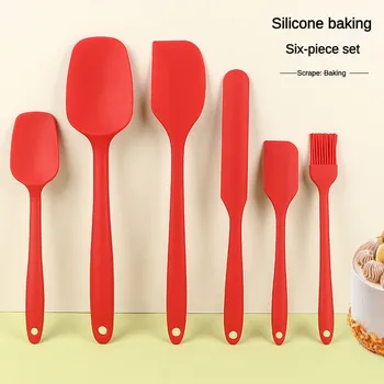 6-piece kitchen baking tool set silicone spatula cake cream silicone spatula oil brush spatula