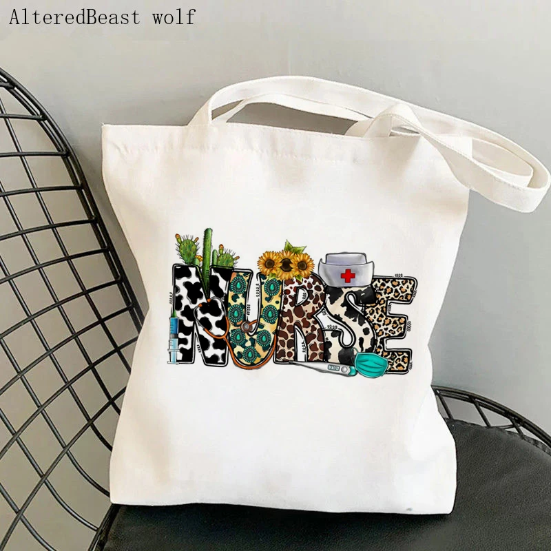 

Women Shopper bag Nurse leopard and Cowhide Kawaii Bag Harajuku Shopping Canvas Shopper Bag girl handbag Tote Shoulder Lady Bag