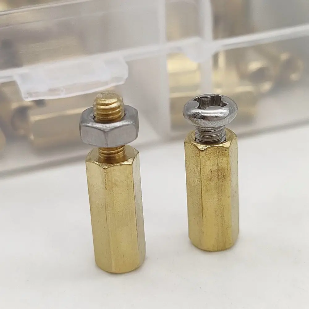 Brass Hexagonal Threaded Standoff Spacer Kit M2 5 M3 Nut Screw Set For Electronic Hardware Device Mounting Support