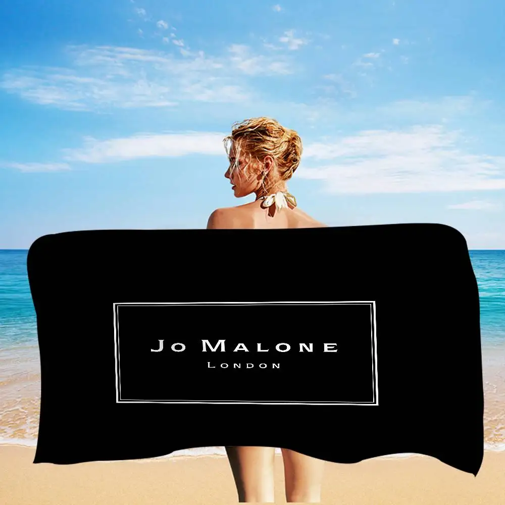 J-Jo M-Malone LOGO Microfiber Blanket Quick Drying Beach Towels Oversized Printing Super Absorbent Pool Towel Blanket