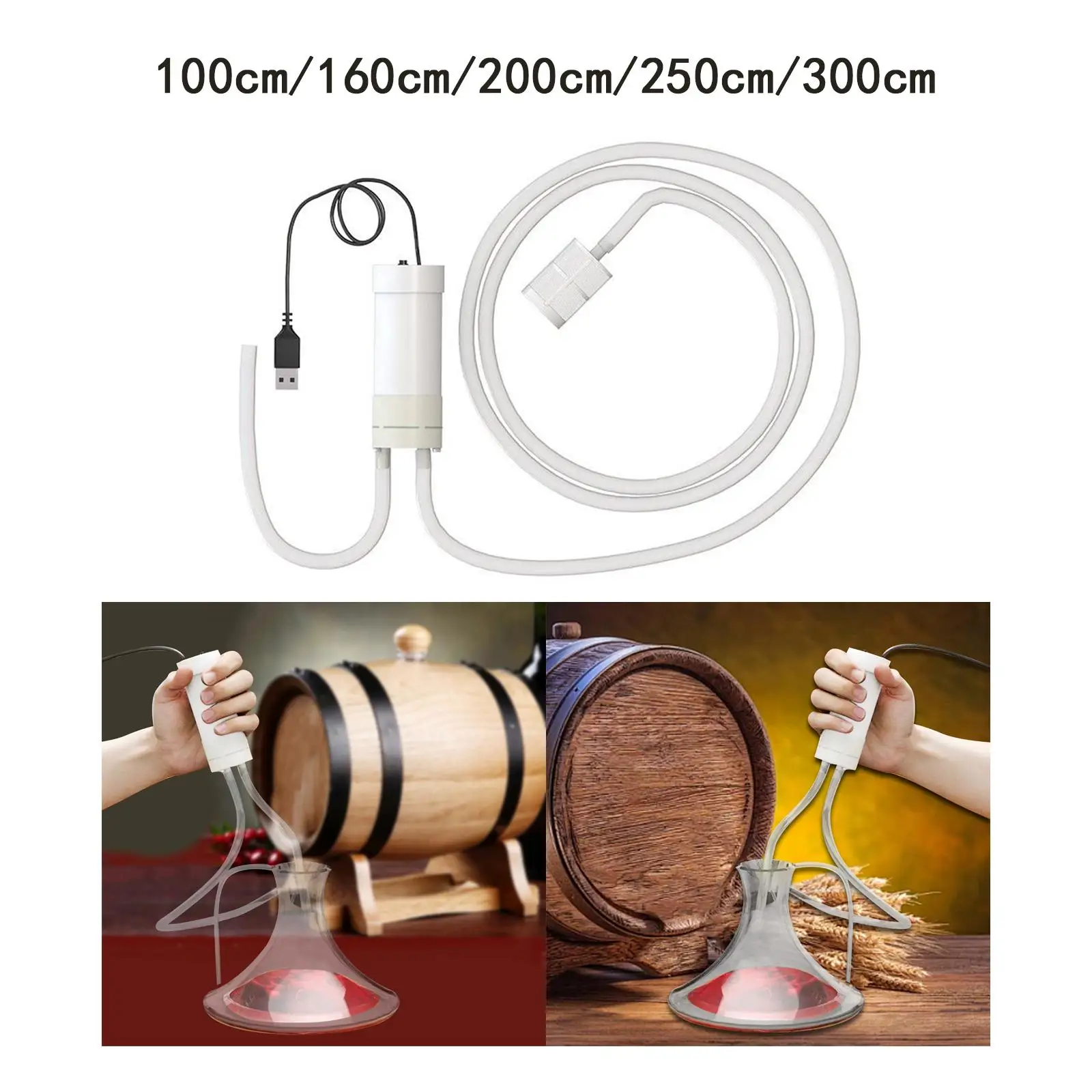 

Electric Siphon Self Priming Pump USB Low Noise with Soft Tube Beer Pump