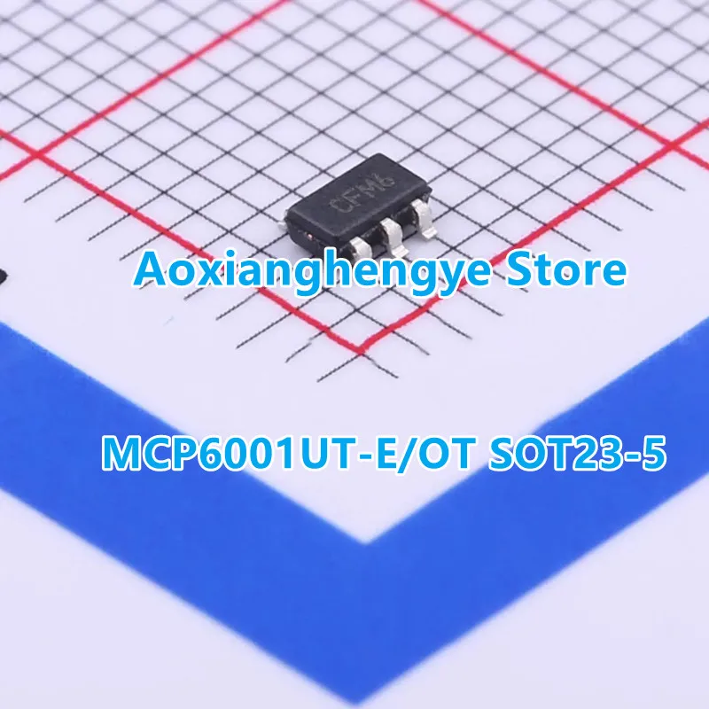 5 قطعة MCP6001T-I/OT MCP6001T-E/OT MCP6001UT-E/OT MCP6001RT-I/OT MCP6001RT-E/OT MCP6001T-I/LT SOT23-5/SC70-5 1MHz منخفضة الطاقة Op Amp