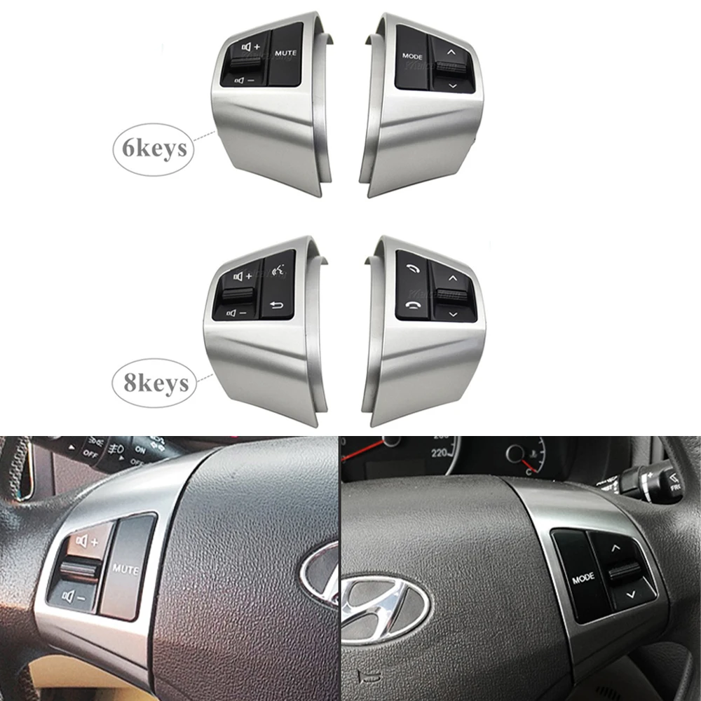 6/8 Keys For Hyundai Elantra HD 2008 2009 2010 2011 Multifunction Steering Wheel Remote Control Button 96700-2H500 96700-2H510