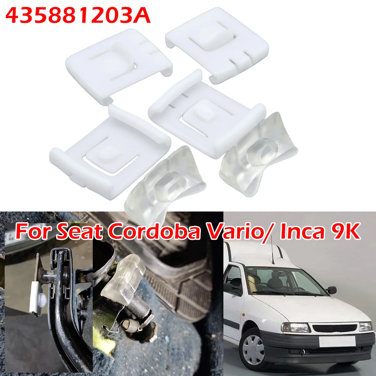 Car Seat Fastener Rail Runner Clips Slider Guide For Seat Inca 9K 1995-2003 Cordoba Vario 1997-2002 Accessories Inner Fastener
