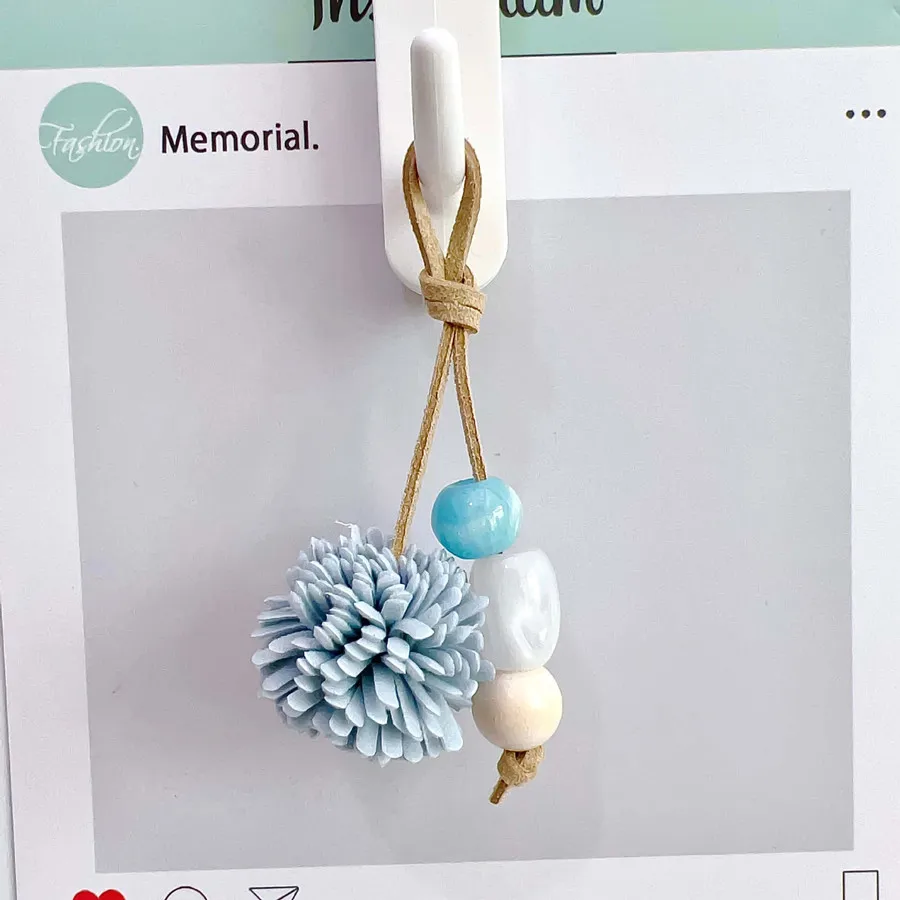 Makronen-Farbige Schuh-Charms Rosa Blau Tannenzapfen Pompon Quaste Schuhblume DIY Sommer Neue Dekoration für Schuhe Taschen Anhänger Accessoires – Detail 6