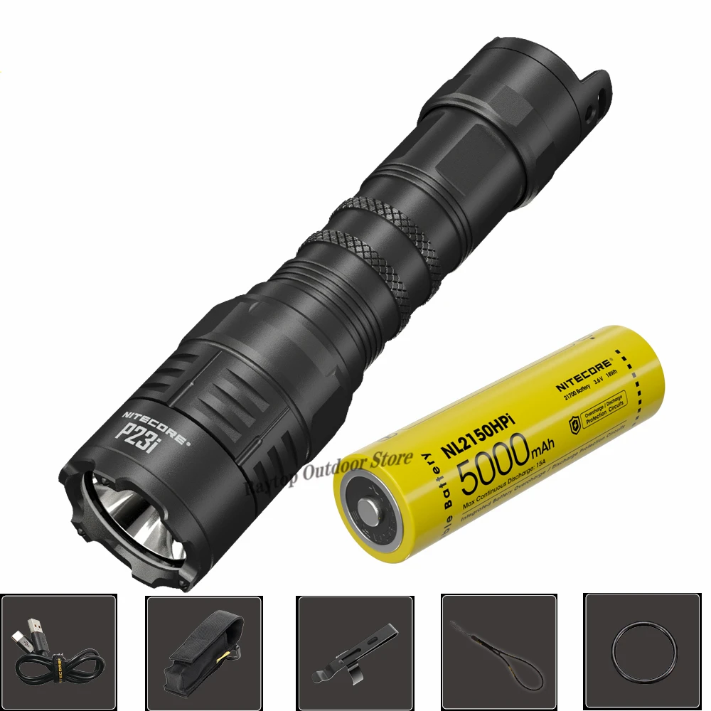 

Long Range 21700 Tactical Flashlight NITECORE P23i Max 3000 Lumens Beam Distance 470M Torch Searching Rescueing lantern Light