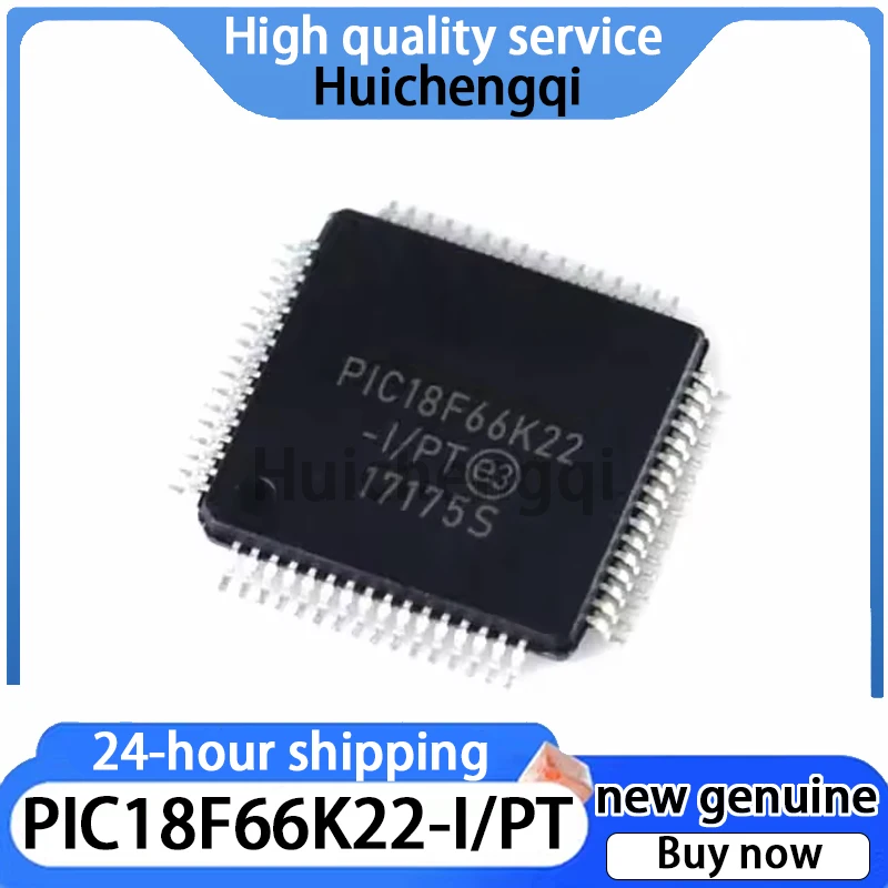 1PCS Original Genuine PIC18F66K22-I/PT Package TQFP-64 Microcontroller Chip