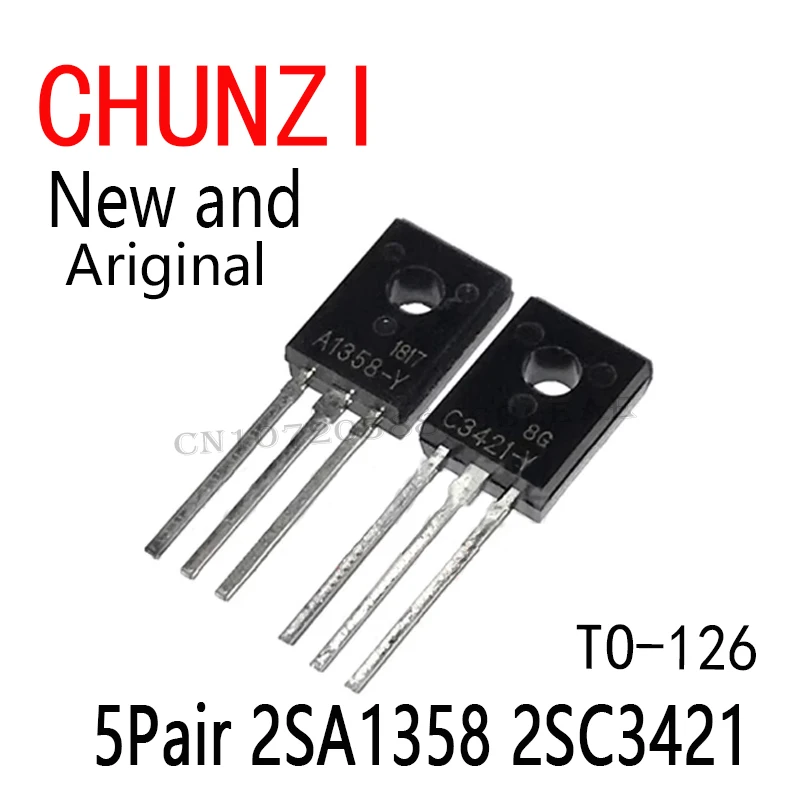 10PCS New and Original TO-126 C3950 C2314 C1567 5Pair(5pcs2SC3421+5pcs2SA1358) 2SC3950 2SC2314 2SA1358 2SC3421