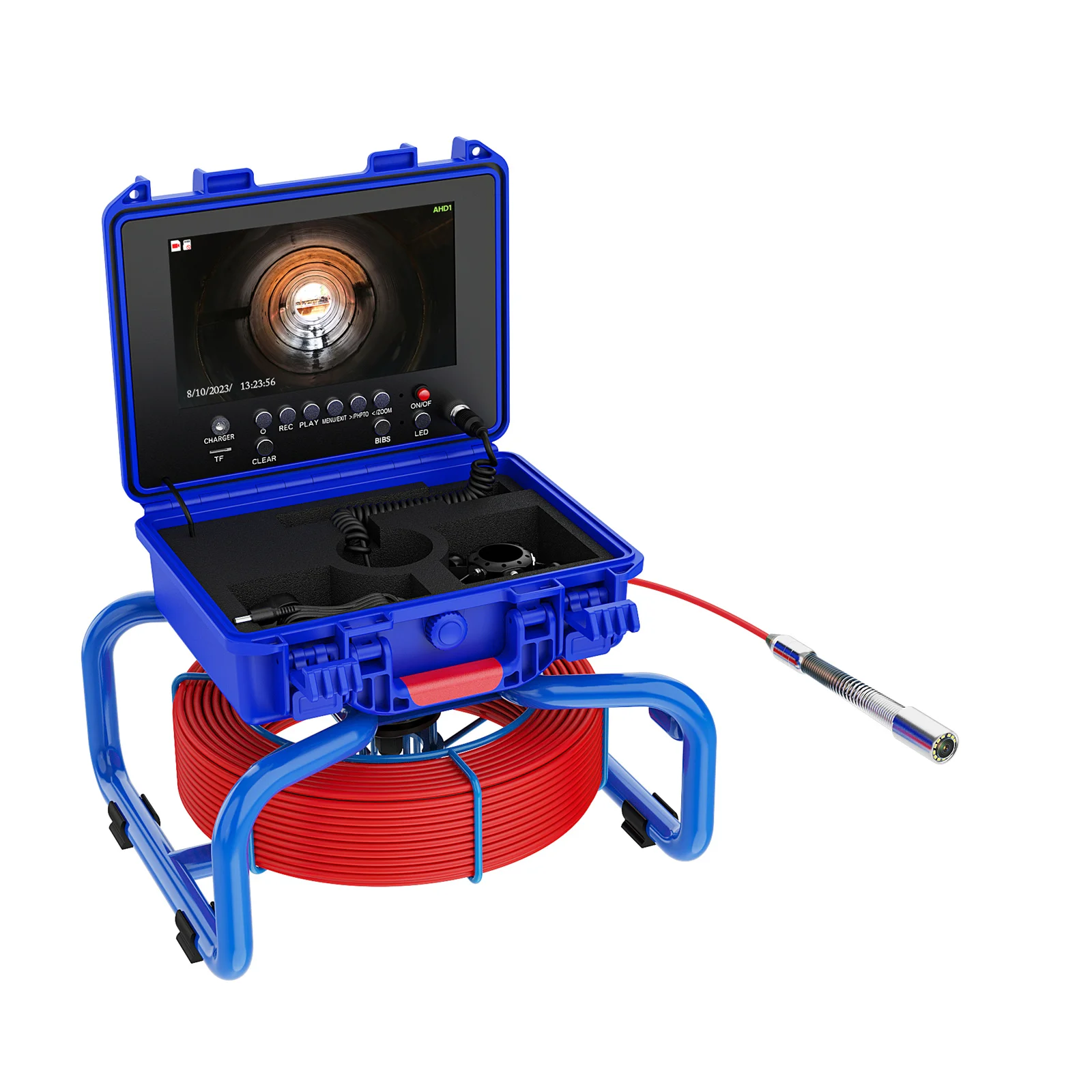 9 20M Fiberglass Cable With Meter Counter Sewer Pipe Camera Drain Sewer Pipeline Industrial Endoscope DVR Video Recording