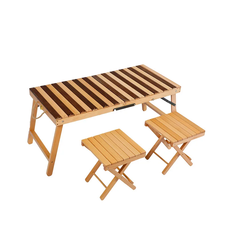 Outdoor table and chair set Portable beech folding table Camping picnic tables  home small coffee tables combination