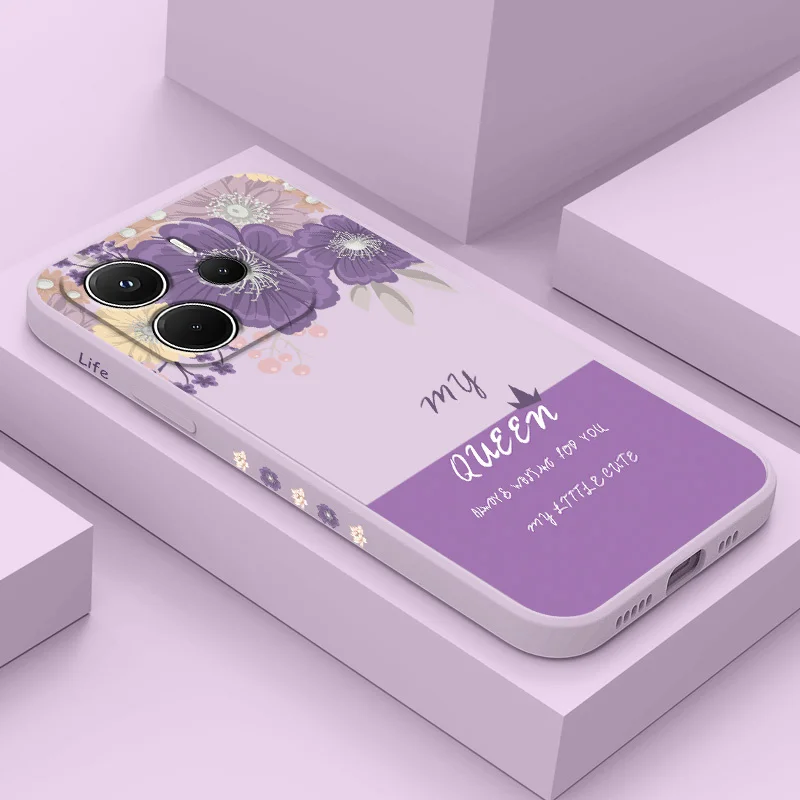 

Flower Bloom Phone Case For Xiaomi Redmi Note 14 13 12 12S 11 11S 10 10S 9 9S 15 15C 14C Pro Plus 4G 5G Liquid Silicone Cover