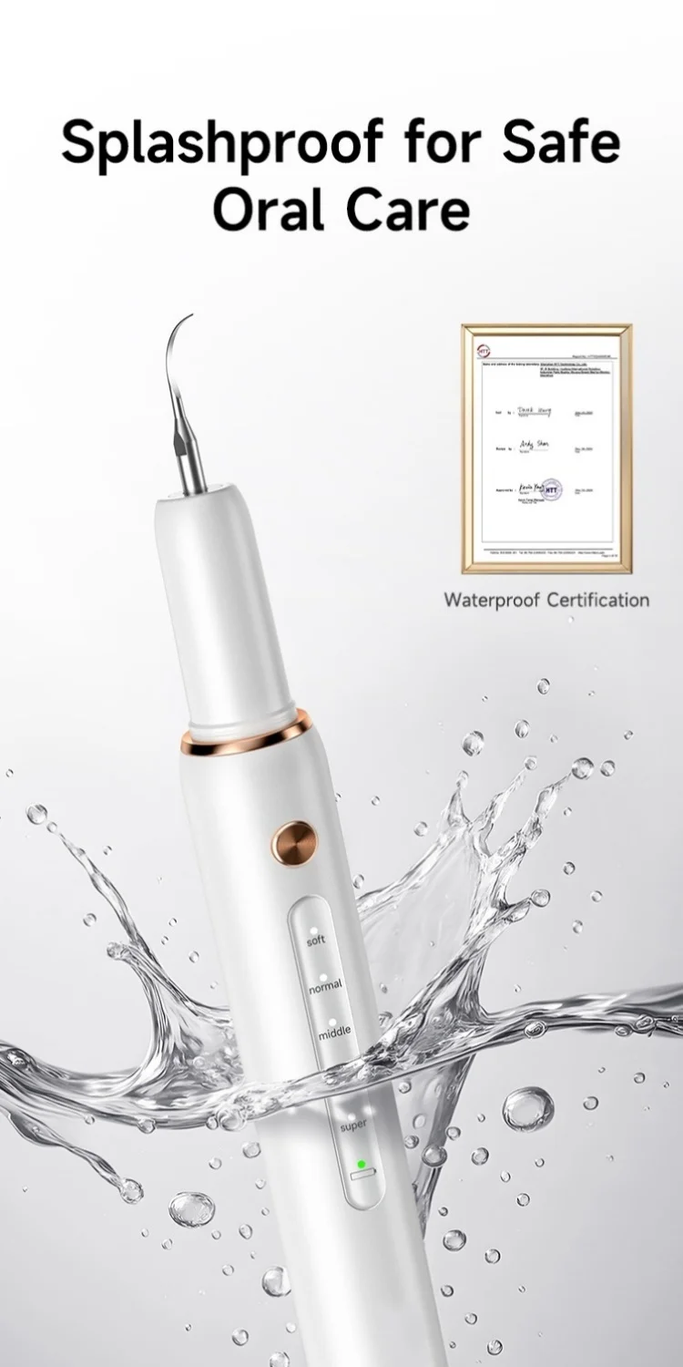 CURVY MOON T4 Tragbare Ultraschall-Elektrozahnbürste Professionelle Plaque- und Zahnsteinentfernung Zahnflecken-Entferner Reinigungswerkzeuge – Detail 7