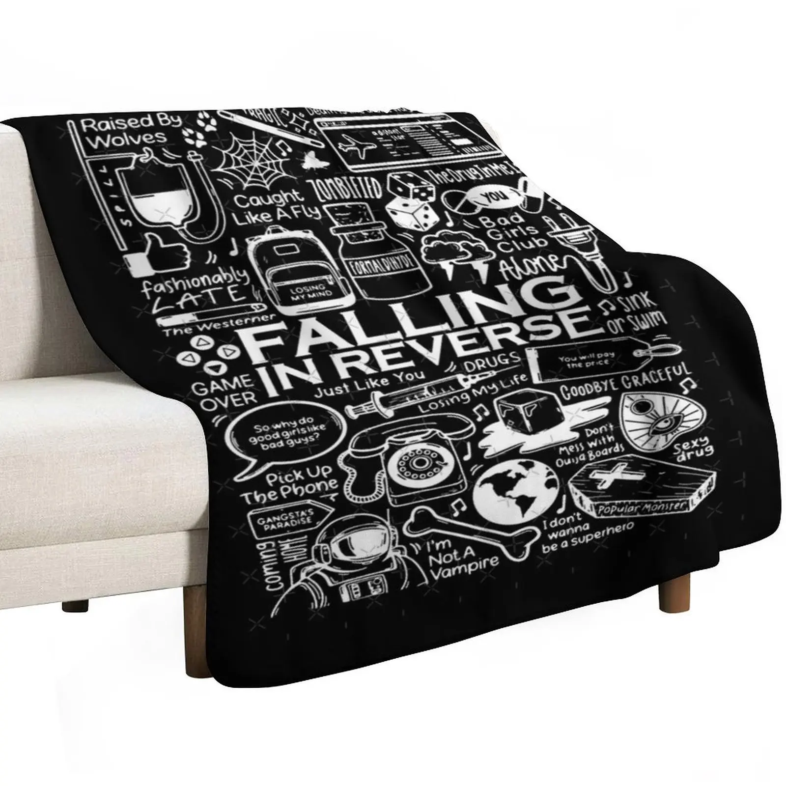 Falling in Reverse Classic Throw Blanket Stuffeds Soft Blankets For Bed for sofa Plaid on the sofa Multi-Purpose Blankets