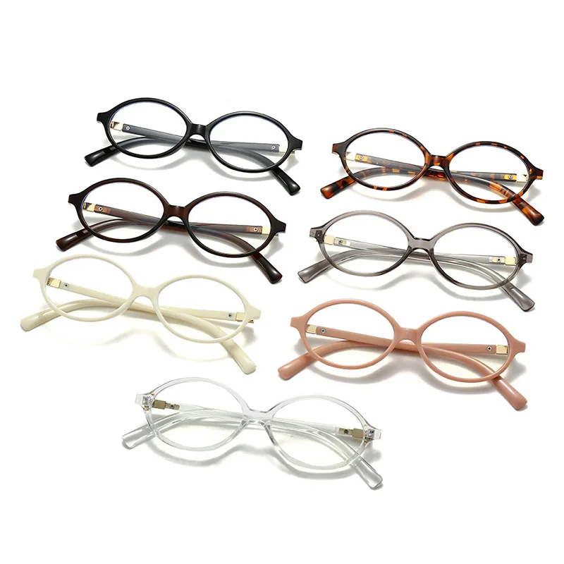 SHAUNA Anti Blue Light Fashion Women Oval Glasses Frame Optical Computer Eyewear