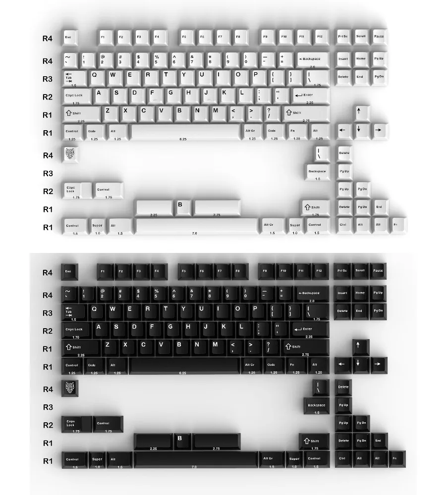 Keycap Personality Original height PBT two-color keycap