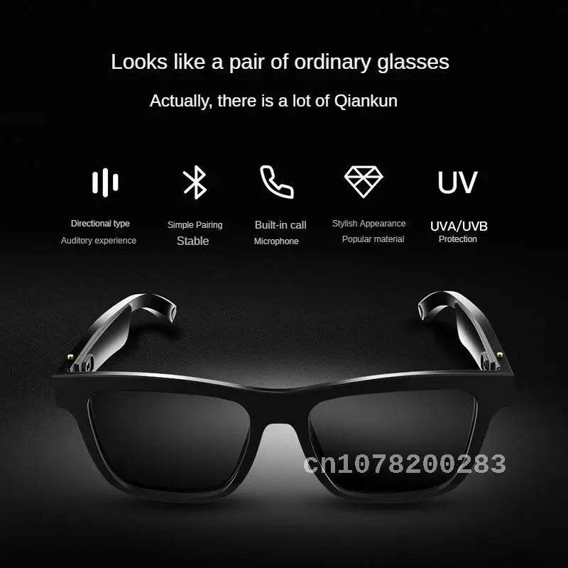 New Fashion Smart Glasses Anti-Uv Sunglasses Black Technology Can Talk And Listen To Music Bluetooth Audio Glasses