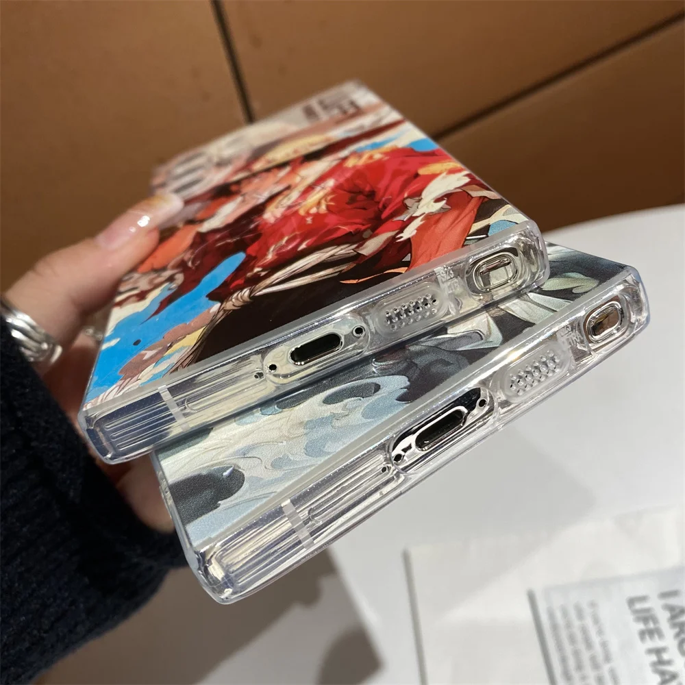 Funda magnética Magsafe de dibujos animados de una pieza para Samsung A54 A34 A24 A14 A35 A36 A55 A56 5G S25 S24 S23 S22 Plus, funda transparente