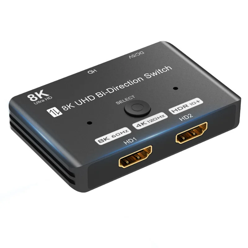 

8K HDMI2.1 Two-Way Switcher, 8K60Hz HDTV, Video Computer Projector Converter