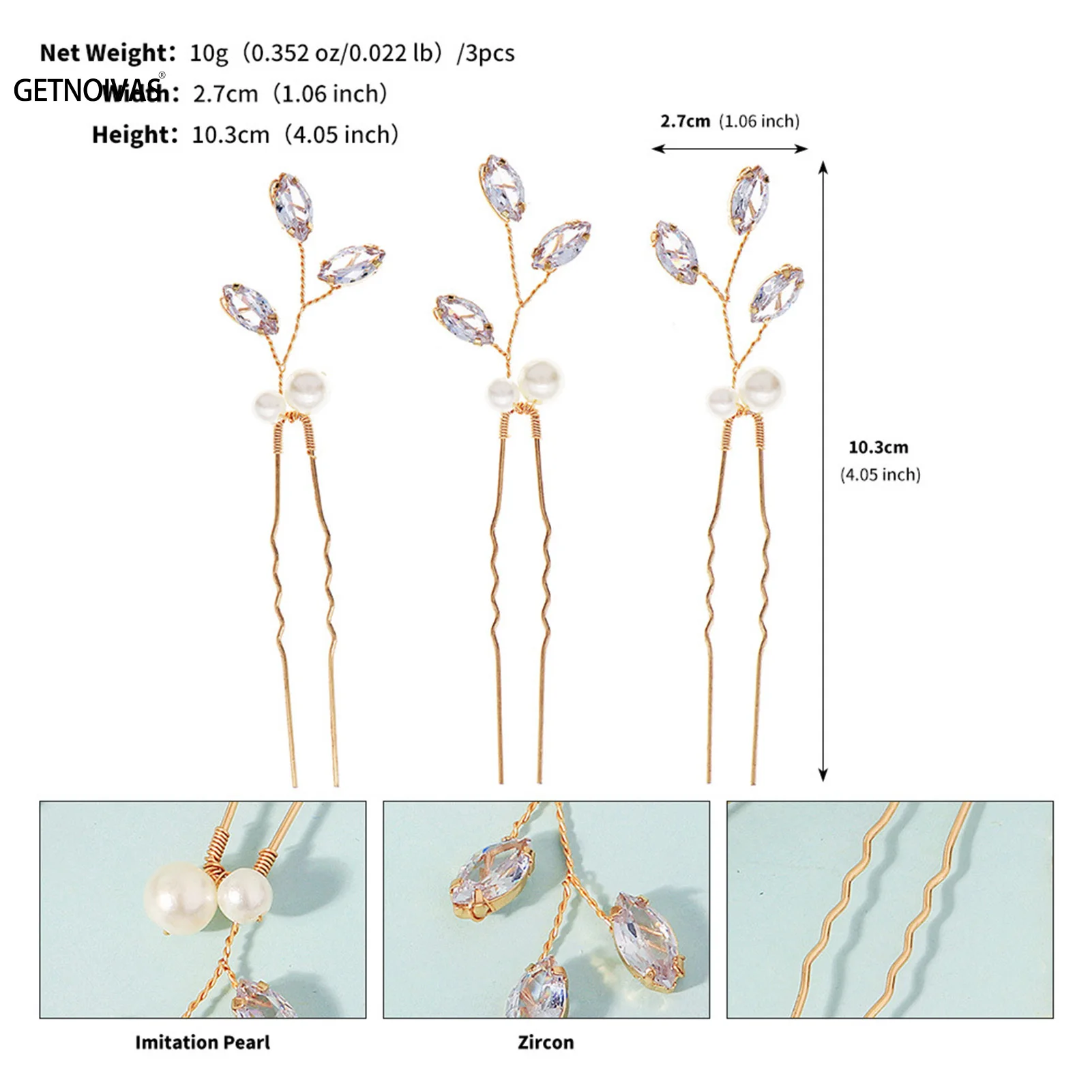 3 قطعة U-شكل اللؤلؤ دبوس الشعر مجموعة موضة بنات حفلة موسيقية التيجان خمر دبوس الشعر الشوك الشعر مجوهرات للنساء العروس خوذة أغطية الرأس