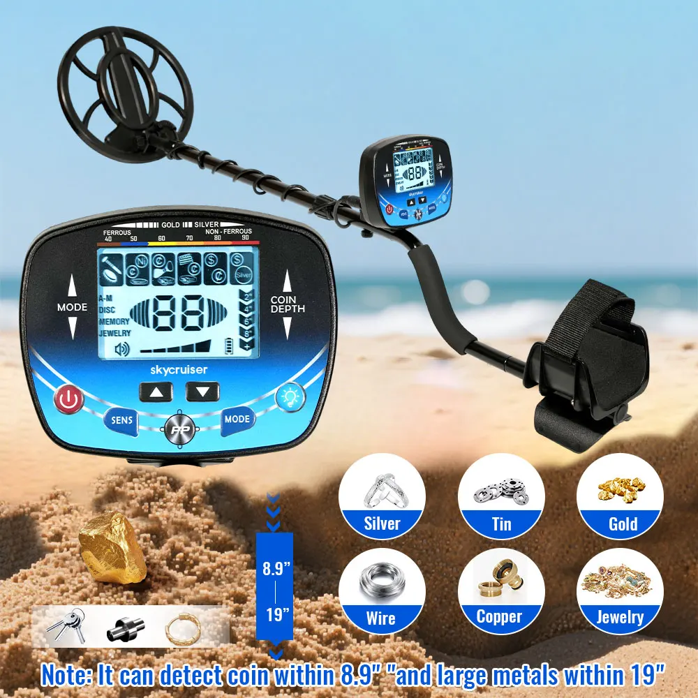 Metal Detector High Performance Professional Underground Treasure Hunter 2.5m Search Gold Detector Treasure Hunter Pinpointer