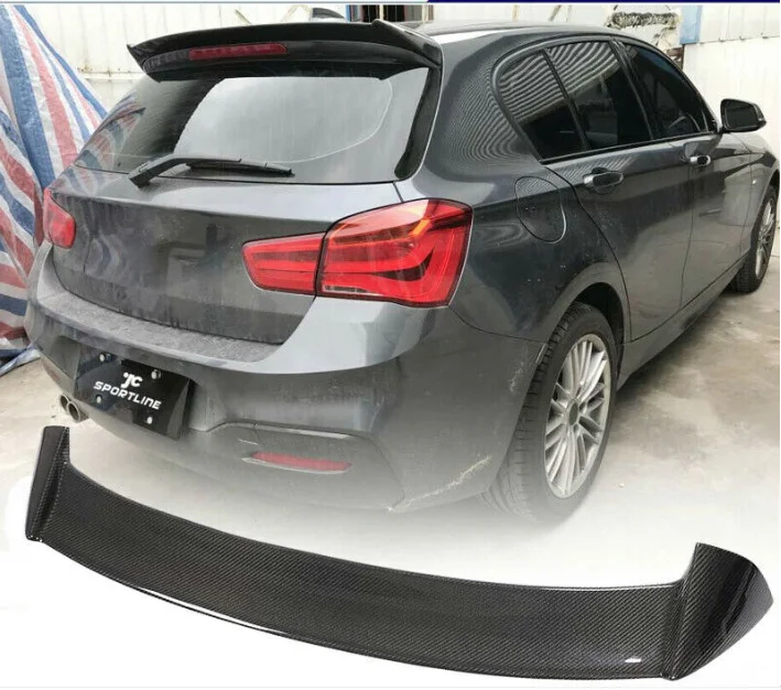 لسيارات BMW 1 Series F20 118i 135i 12-18 جناح نافذة السقف الخلفي من ألياف الكربون