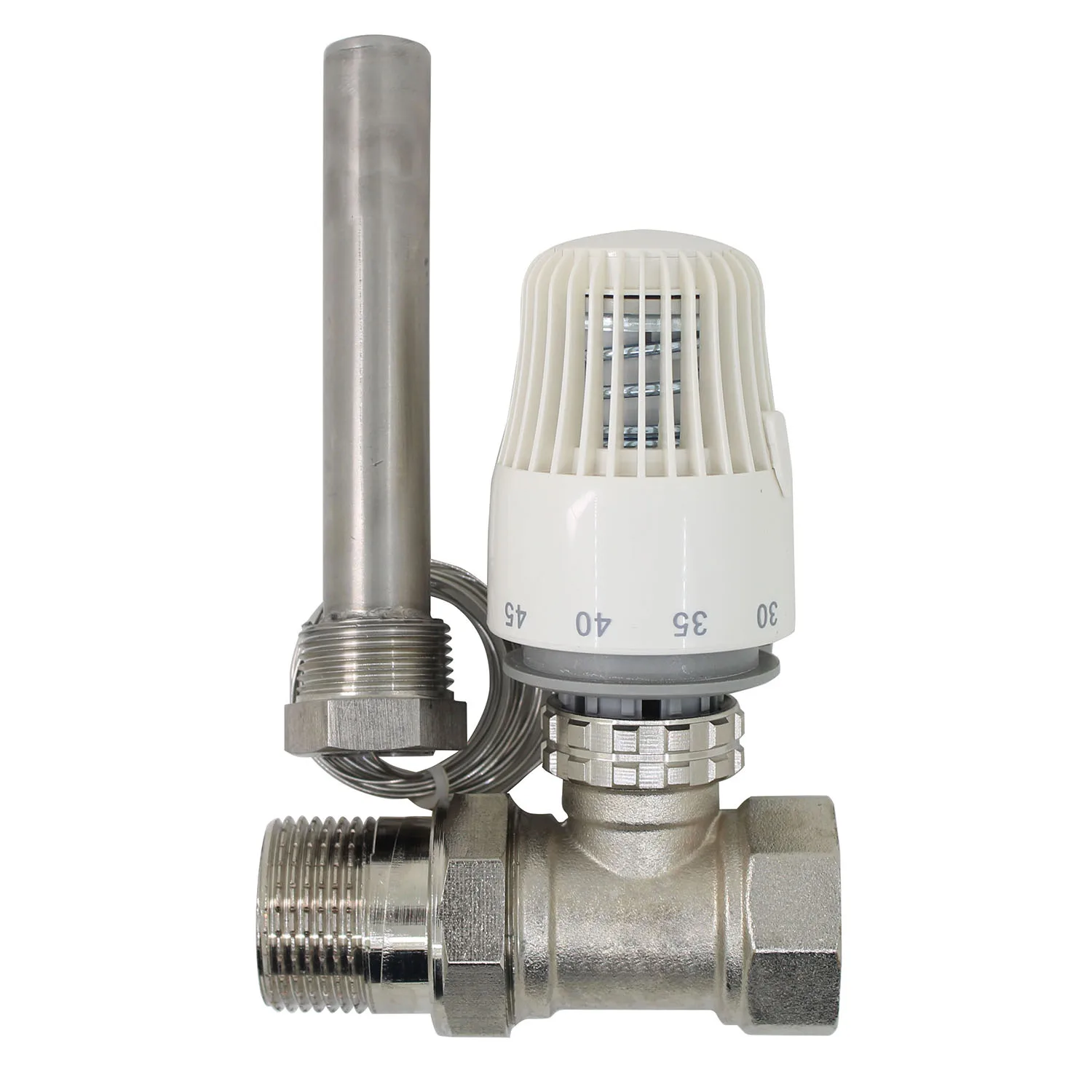 30-70 Degree Control Floor Heating System Thermostatic Radiator Valve M30*1.5 Remote Controller 2 Way Valve DN15 DN20 DN25 DN32