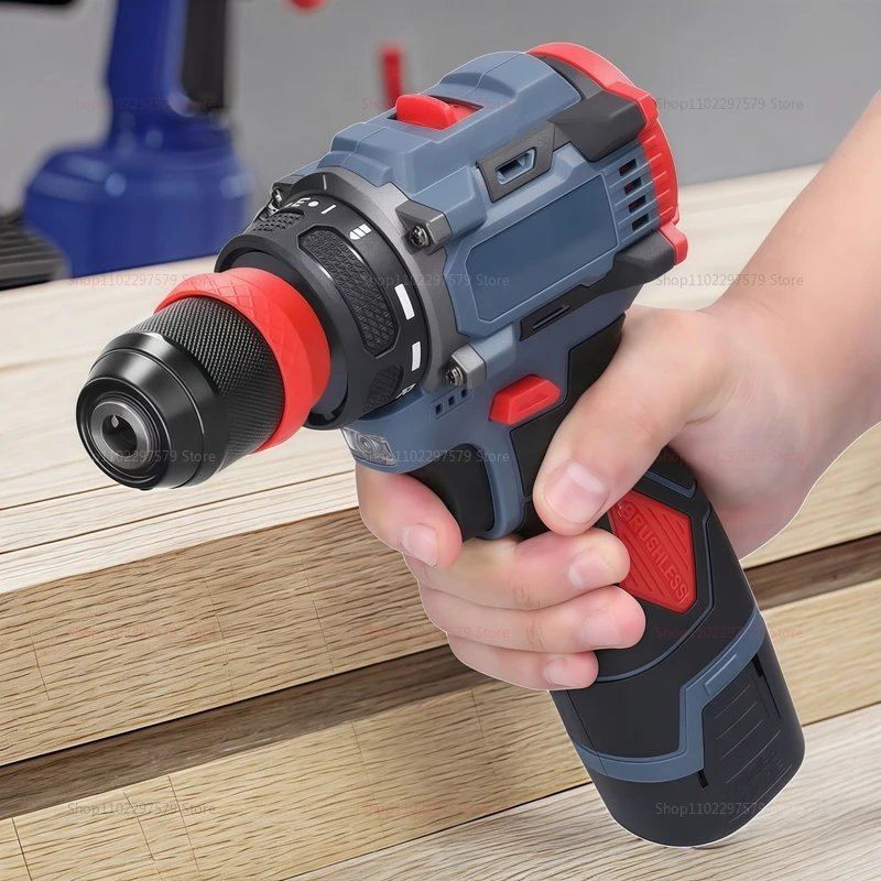 16.8V 2 In1 Drill Electric Screwdriver Multi-function Power Tool 45Nm Torque Brushless Motor Screw Driver Electronics Repairing