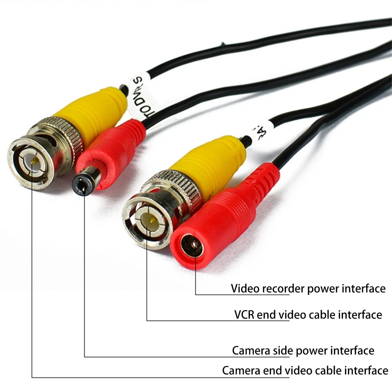 AHD Camera Cables 5M/10M/15M/20M/30M BNC Cable Output DC Plug Cable for Analog AHD Surveillance CCTV DVR System Good Cable