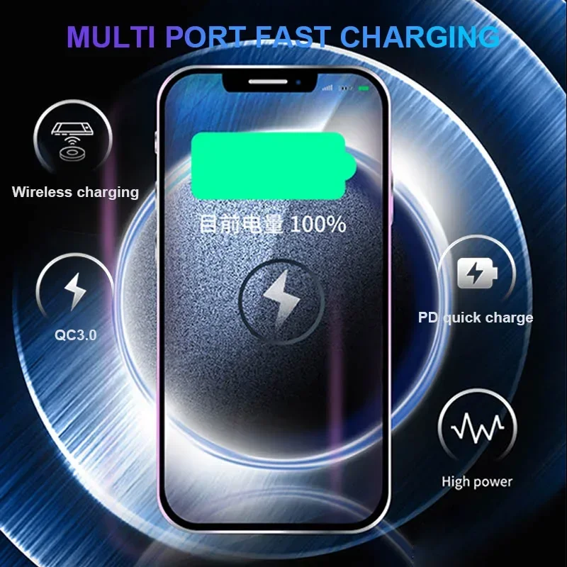 Imagem -02 - Mecânico V-power 8s 8ultra 8pro Usb Multi Porta Carregador do Telefone Móvel Tablet Carregamento Rápido Display Digital Inteligente