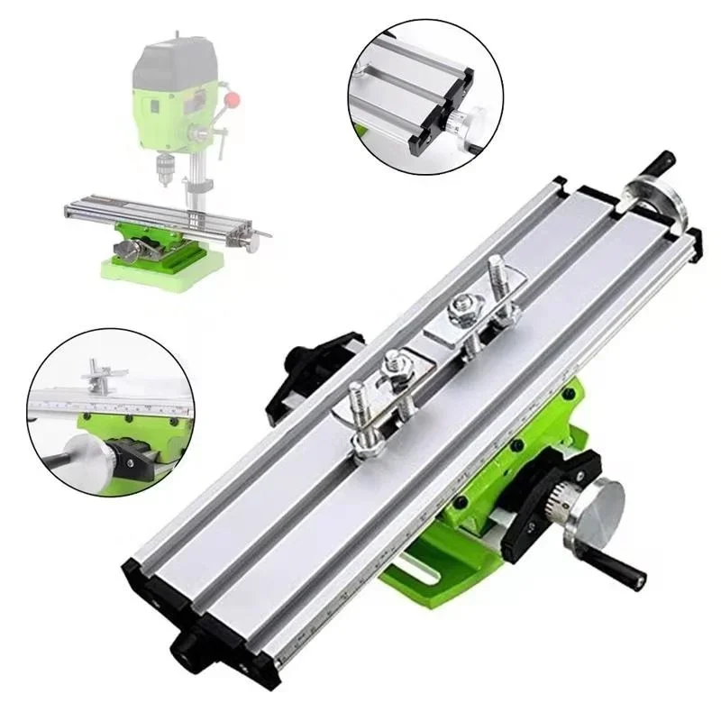 Aluminum Alloy Milling Machine Compound Work Table Cross Slide Bench Drill Press Vise Fixture