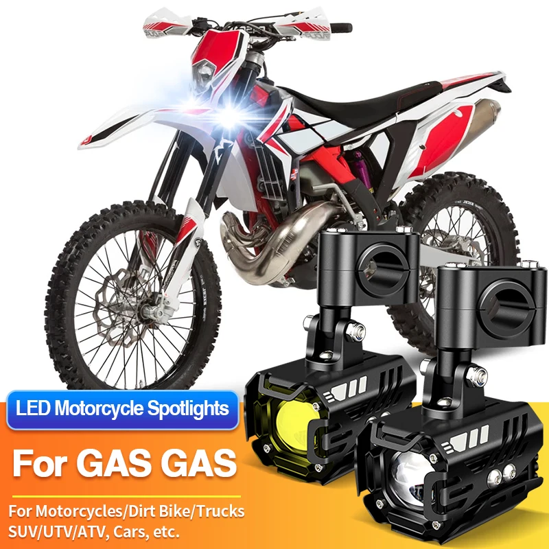 

1/2PCS LED Universal Motorcycles Headlight Dual Color Fog Light UTV ATV for GAS GAS EC250/EC300/EX250 F/EX250/EX300/EX300 TPI