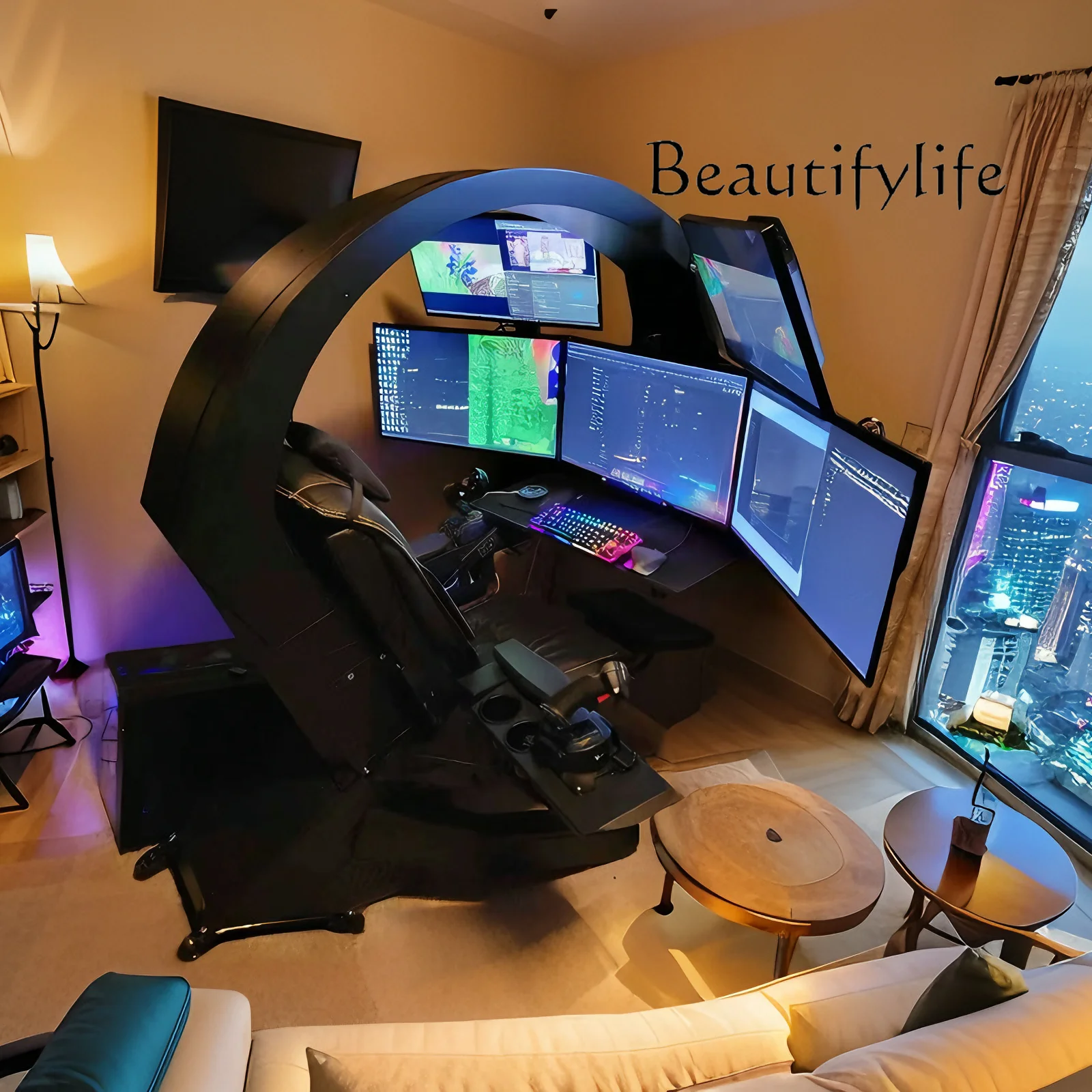 

Intelligent game e-sports chair Home computer chair table Integrated ergonomic seat