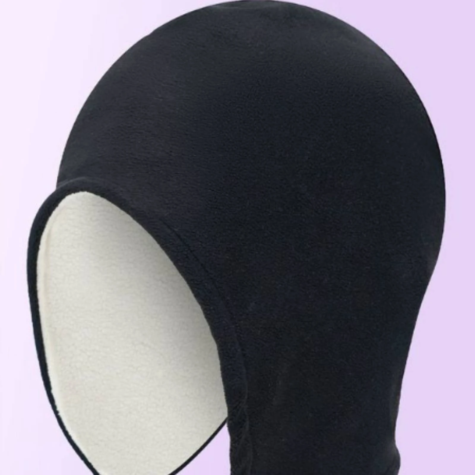 Winter Helmet Liner Hood Thermal Fleece Hood with Chin Tie Fleece Helmet Liner Lightweight Ski Mask Windproof for Cyclists 4
