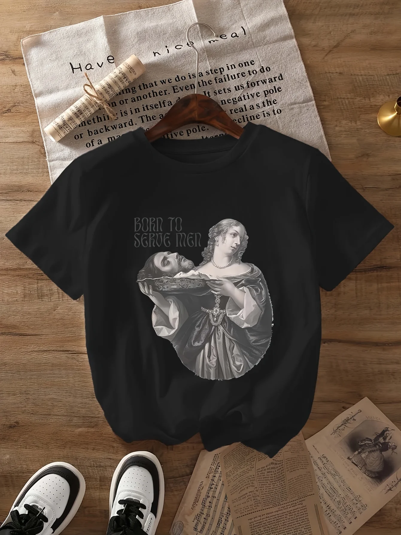 T-shirt grafica Burning Patriarchy, top casual girocollo a maniche corte, estate e primavera, abbigliamento da donna