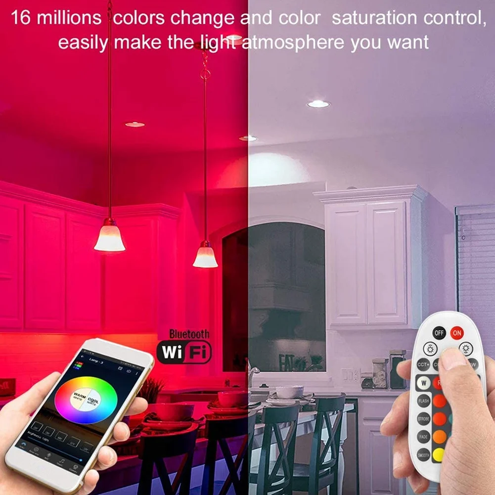 جهاز تحكم عن بعد RGBWC 28 مفتاحًا، شبكة بلوتوث ذكية عن بعد، إضاءة LED ووحدات تحكم LED