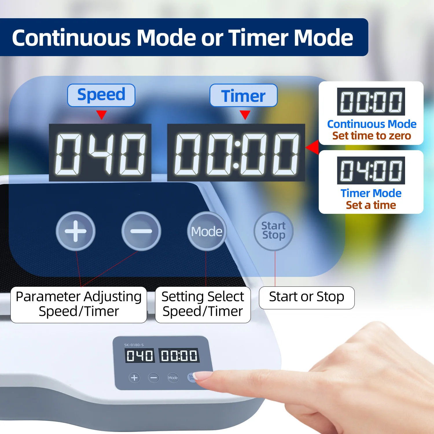 DXY 2KG Laboratory Orbital Shaker LED Digital Display Horizontal Swing Speed Oscillator 40-200rpm SK-O180-S