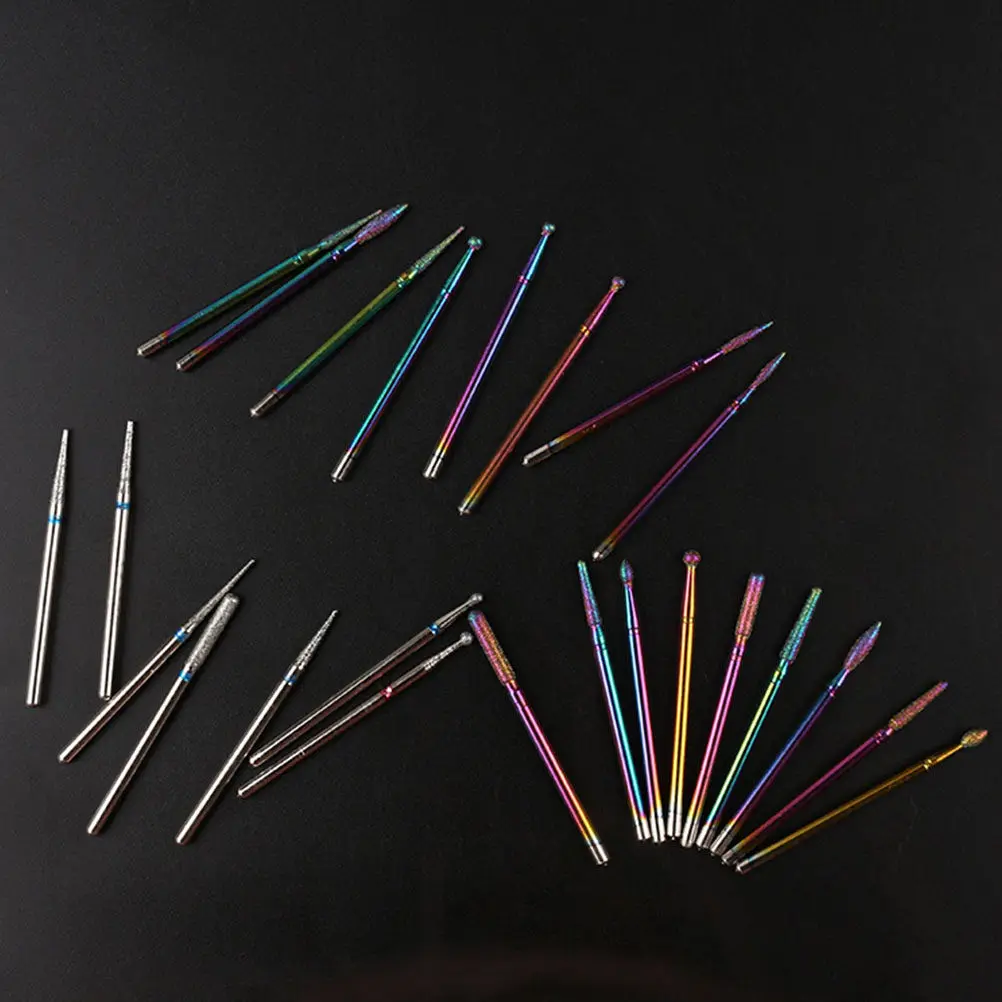 

30Pcs Stainless Steel Manicure File Kit Nail Drill Bits Sanding Grinding Heads Nail Care Polish Pedicure Drill Accessories
