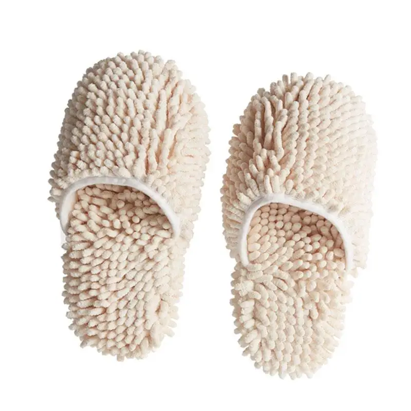 Floor Cleaning Slippers Polyester Versatile Dirt Tool Supplies Mop Shoes Slippers Base Board Cleaner for Dusting Kitchen Home
