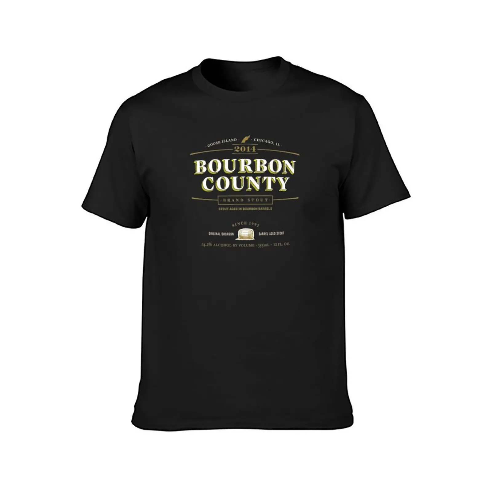 goose island bourbon county stout T-Shirt blanks vintage slim fit t shirts for men