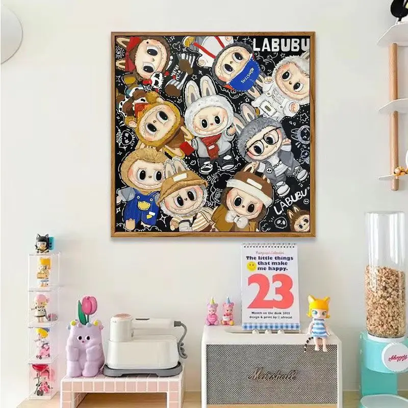 

Labubu Wall Art Decorative Painting Children's Room Living Room Dining Room Display Small Audience Anime Themed Home Decor