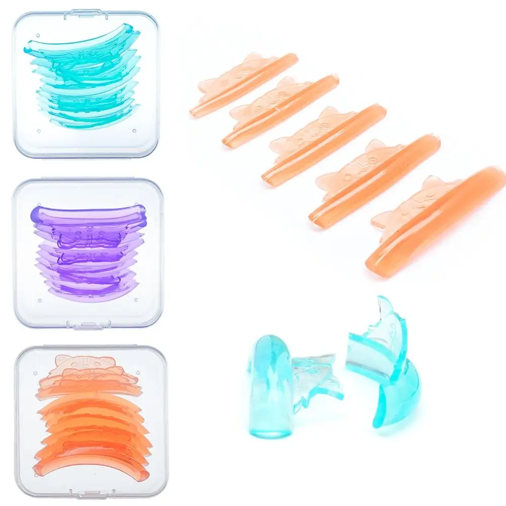 5 أزواج أدوات قضيب رمش تمديد منصات السيليكون ذاتية اللصق قابلة لإعادة الاستخدام القط شكل لاش رفع بيرم الوسادة رمش تمديد #1