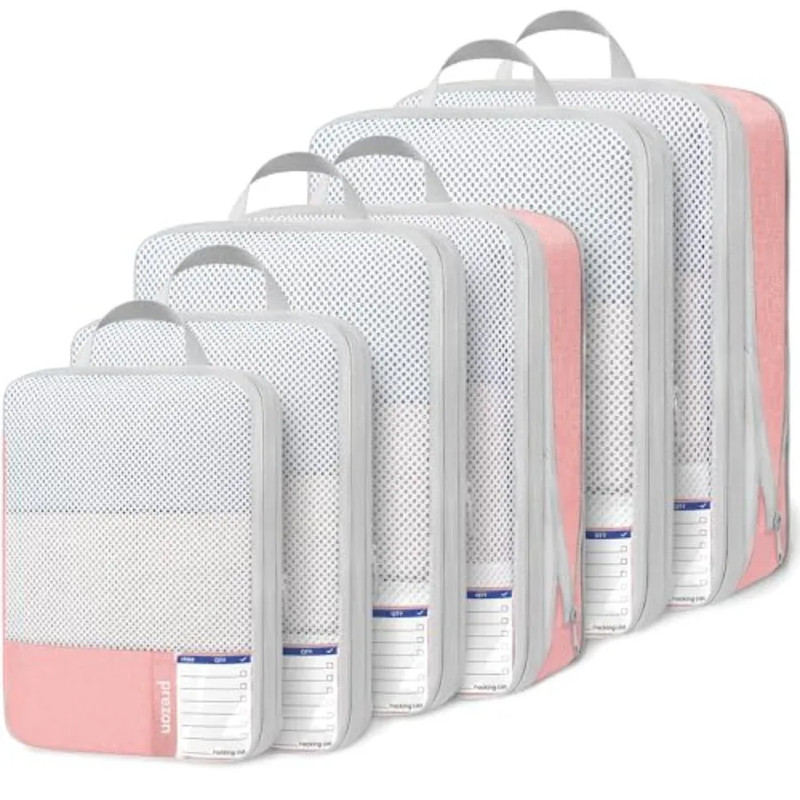 

8 Set/6 Set/4 Set Compression Packing Cubes for Travel Lightweight Vacation Travel Essentials Travel Accessories for Suitcase O