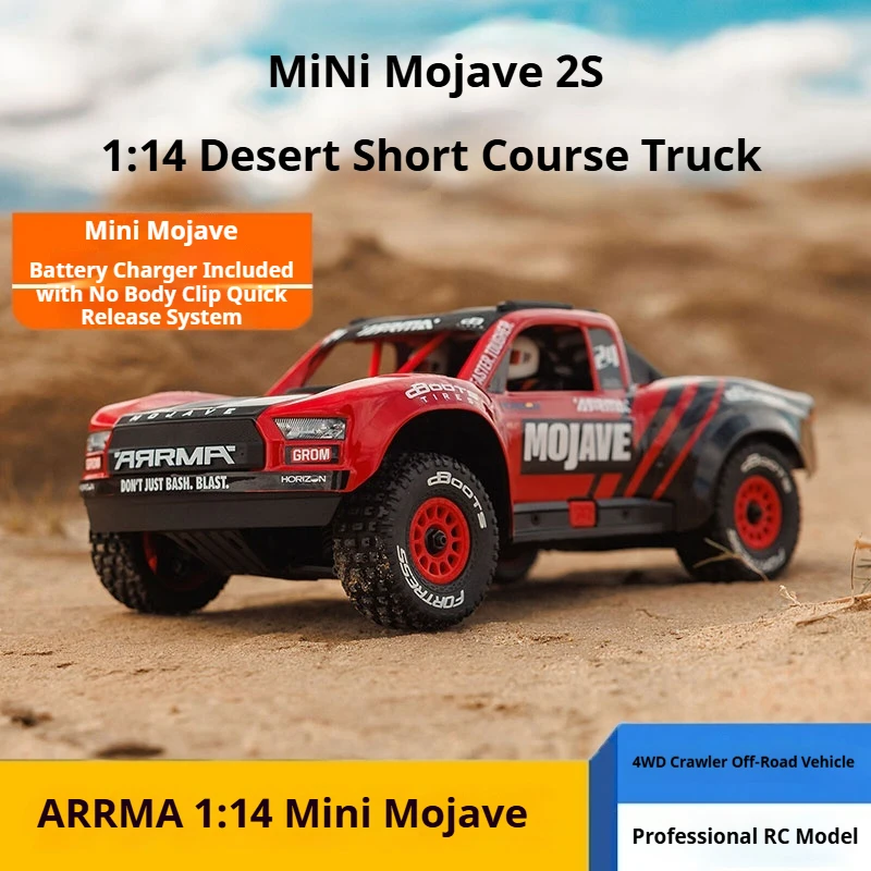 

Arrma Mini Mojave 1:14 Professional Rc Remote Control Four-Wheel Drive Desert Short Truck Off-Road Climbing Vehicle Rtr Model