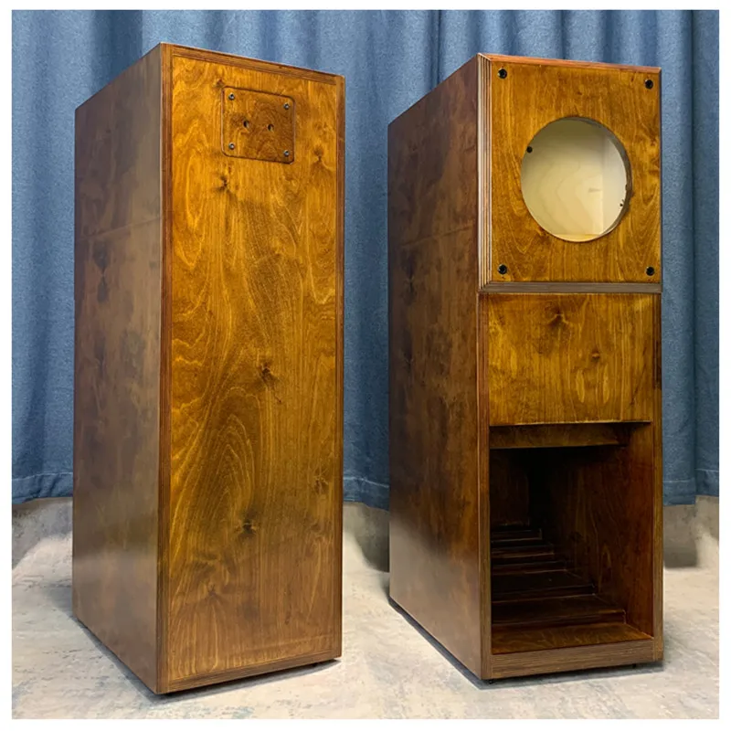 KX-01 8 Inch Speaker Empty Cabinet Fostex Fe208NS Shell Floor Box Labyrinth Full Frequency Speaker for Tube Amplifier