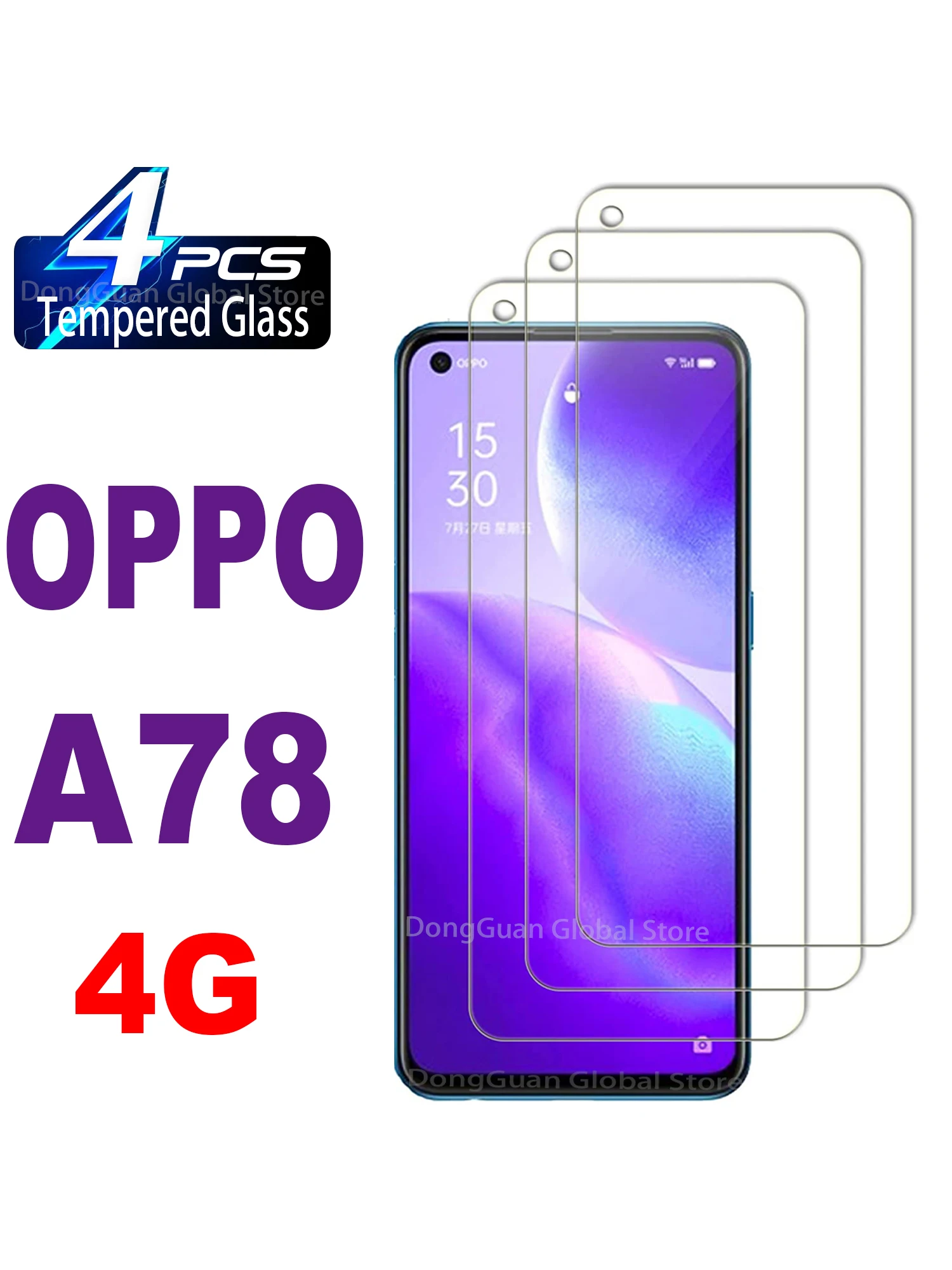 Für OPPO A78 4G Displayschutzfolie aus gehärtetem Glas – Detail 8