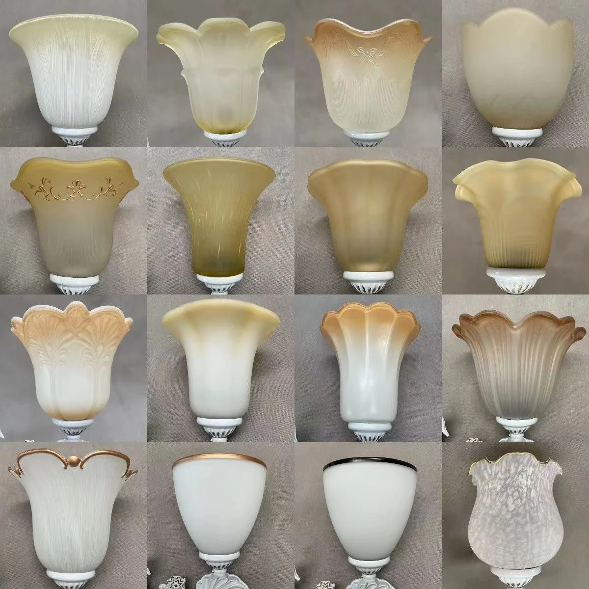 Vintage Glass Lamp Shade E27 Replacement Lamp Cover Replacement Glass Lampshades for Desk Lamp Table Lights Bedroom Study Room