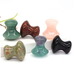 Pierre Gua Sha en cristal de quartz rose naturel, massage facial plus lent, énergie de guérison Reiki, soins de la peau, masseur pour le visage, outils de levage SPA