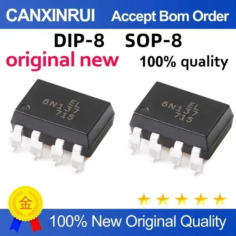 (20piezas)Brand new original EL6N137 High Speed Optocoupler Inline SMD DIP8 6N137 Optocoupler in stock