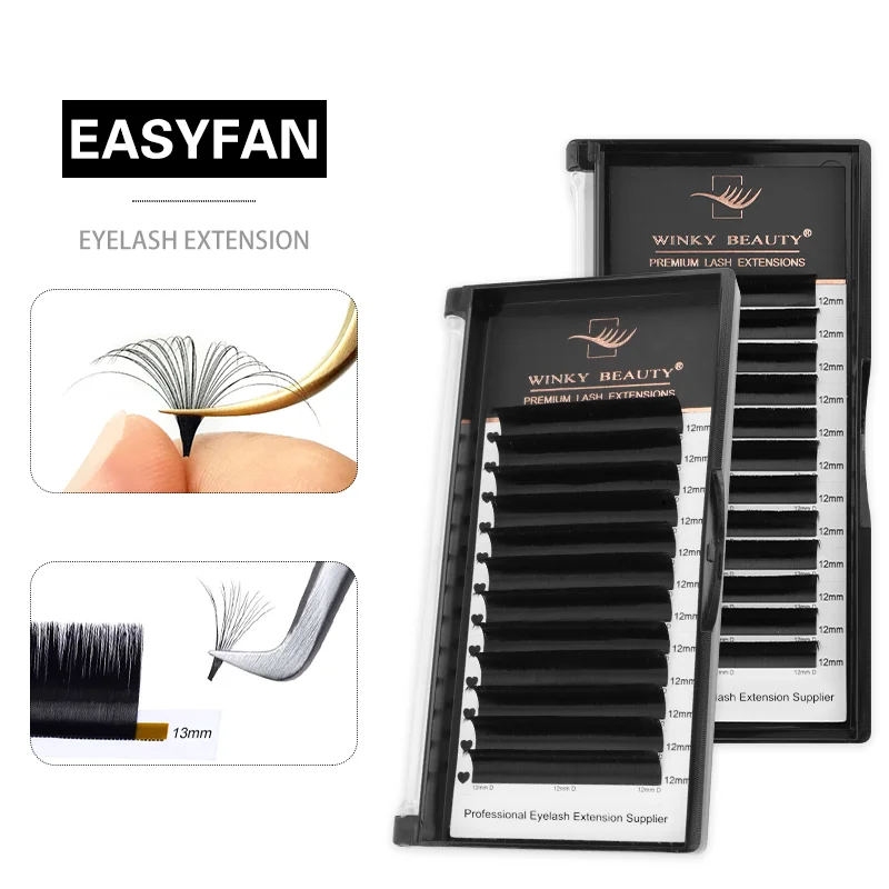 Winky Beauty 8-15mm Auto Fan Lashes 0.03 Easy Fan 1s Blooming Eyelash Extension Fast Fanning Volum Fan Lashes Tray — zdjęcie 7