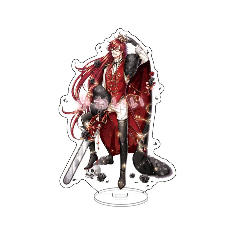 Anime Black Butler Hot Figure Grell Sutcliff William T. Spears Acrylic Stands Sebastian Michaelis Desk Decor Model Toy Xmas Gift